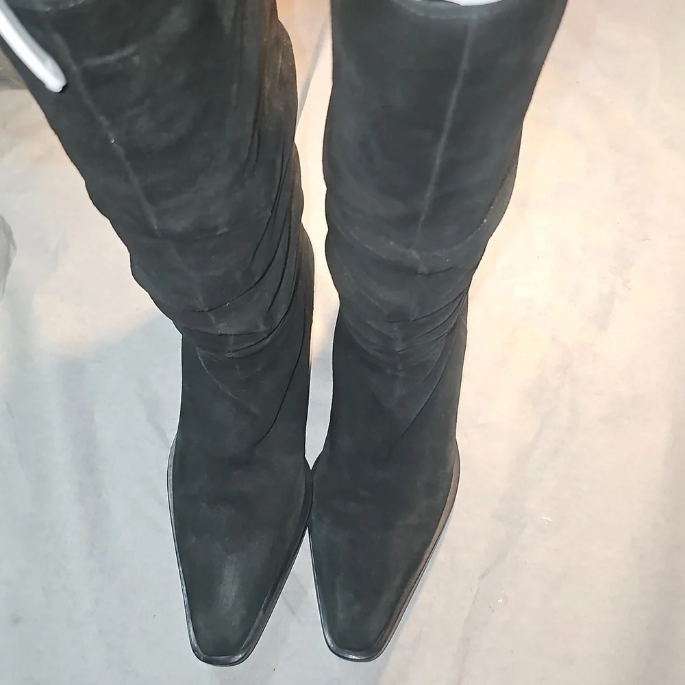 Women's Italy Black Suede Boots